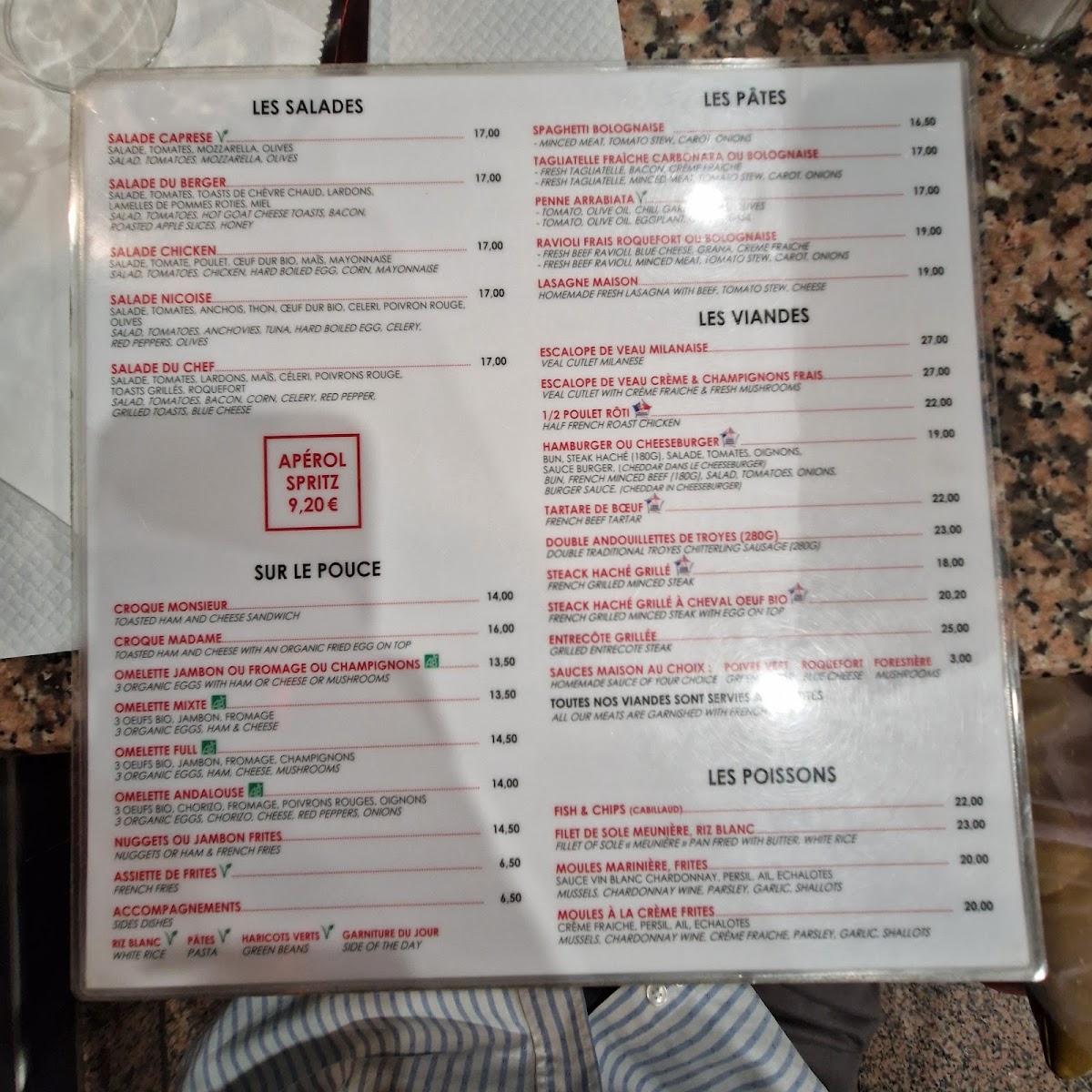 Menu Monte Carlo Bar-1