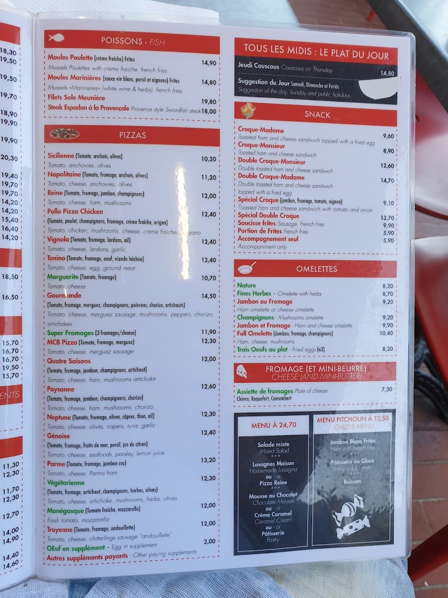 Menu Monte Carlo Bar-10