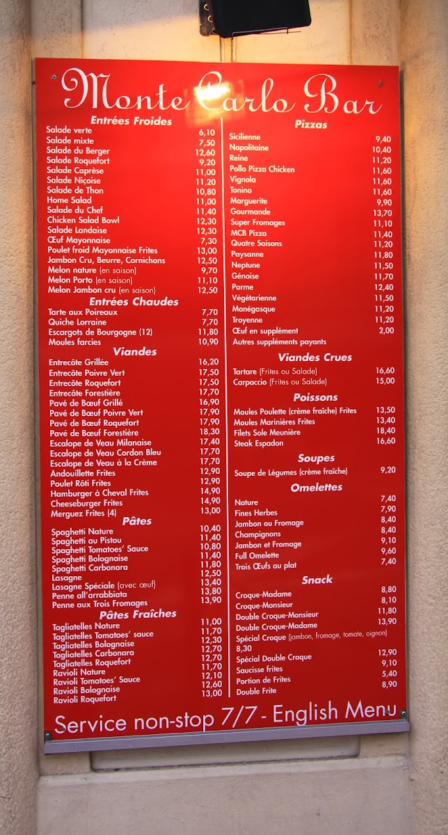 Menu Monte Carlo Bar-5
