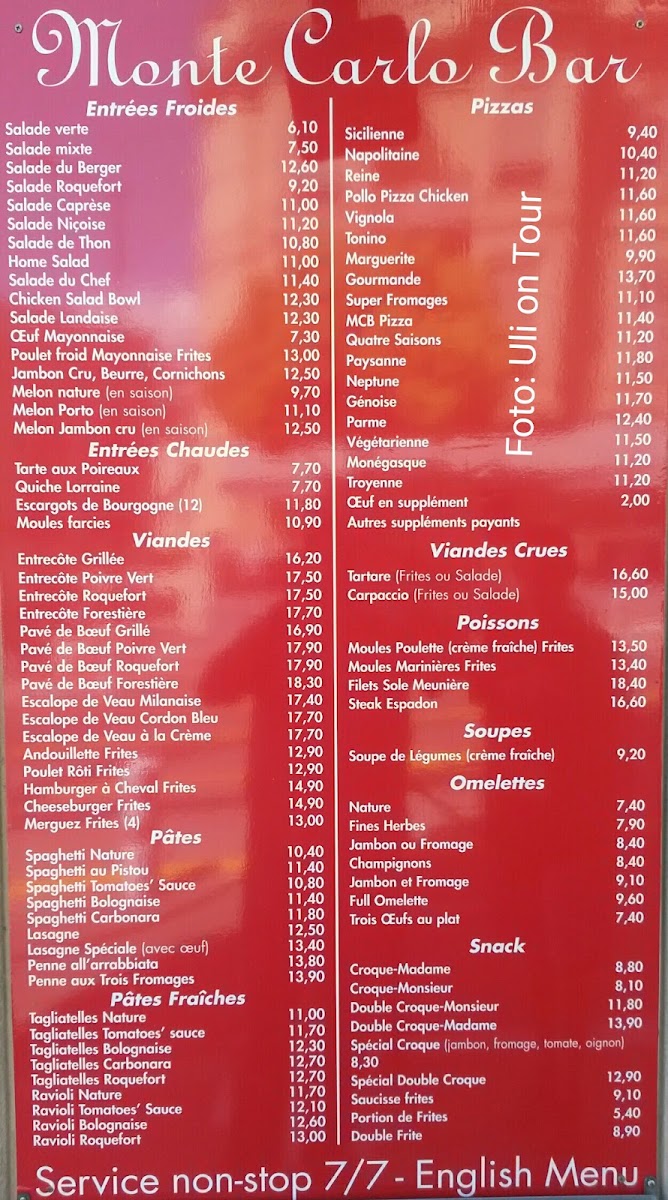 Menu Monte Carlo Bar-6